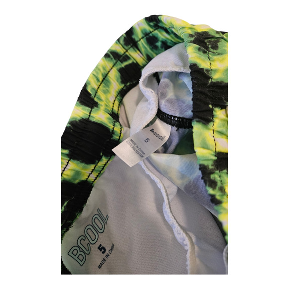 BCOOL Kids Size 5 Green And Black Swim Trunks - Picture 4 of 8